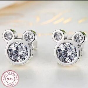 Sterling Silver Mickey Mouse Earrings